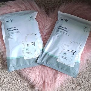 x2 Motif Breastmilk Storage Bags 90 Count each Pack. NEW